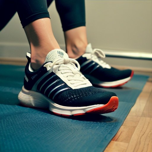 Домашняя тренировка: кроссовки, секундомер, йога-мат, бутылка с водой и весы.