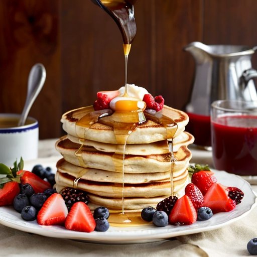 Красивая сервировка стола с разнообразными блинами: классические с сиропом, на кефире и без яиц, с наполнителями.