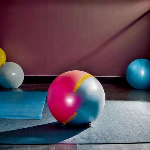 Bosu Balance тренажер в фитнес-студии с оборудованием.