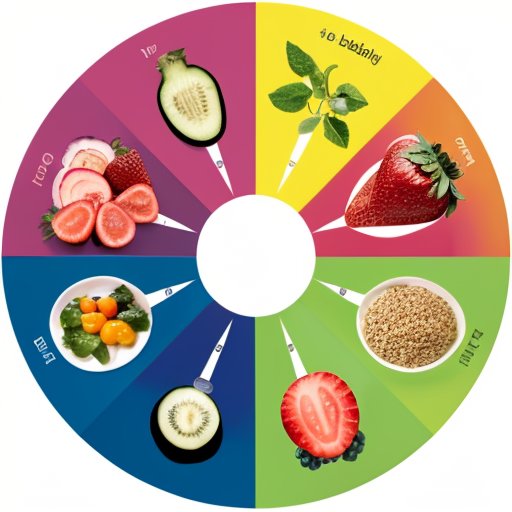 Здоровая тарелка с продуктами для похудения, разделенная на секции, с мерной лентой.