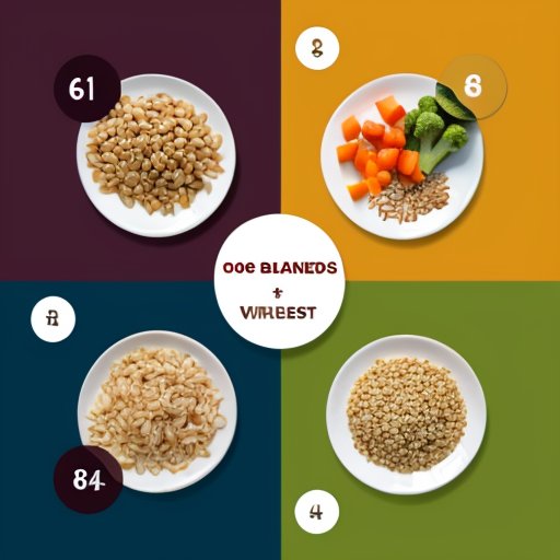 Сбалансированные весы: здоровая пища с одной стороны, силовые тренажеры с другой, позитивная атмосфера здоровья и фитнеса.