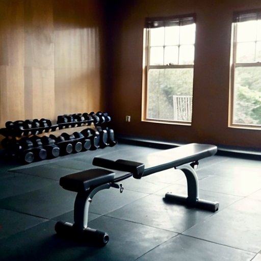 Современный тренажерный зал с гантелями для 