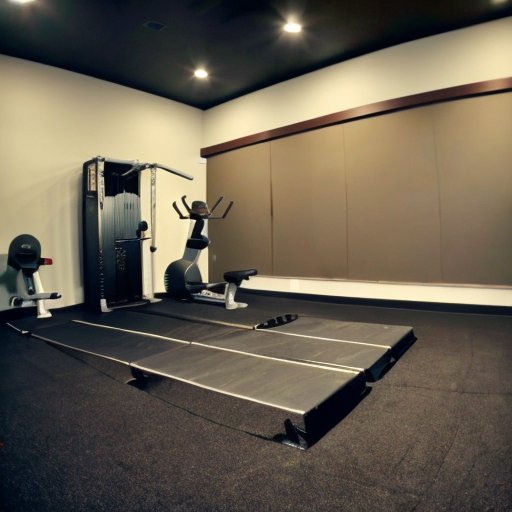 Организованное пространство для тренировок по армрестлингу с оборудованием и расписанием.