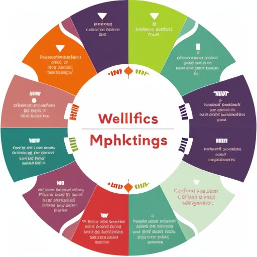 Инфографика о стратегии похудения: уменьшение бедер, здоровое питание, упражнения, массаж, гидратация, важность сна и управление стрессом.