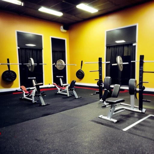 Стилизация тренажерного зала с оборудованием для тренировки ног.