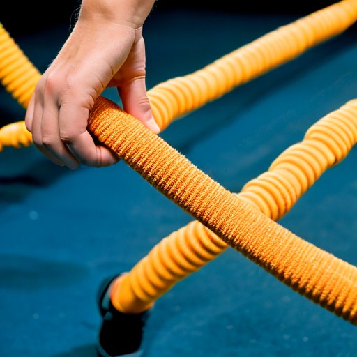 Яркая фитнес-среда с разнообразными резиновыми лентами для тренировки, отображающая целевые группы мышц.