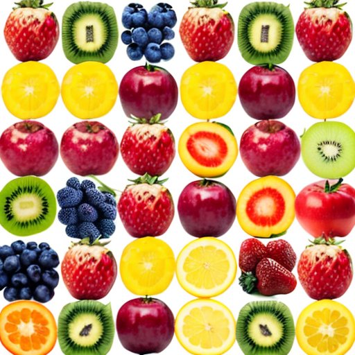 Яркая композиция из тропических фруктов и овощей с сезонным фоном.