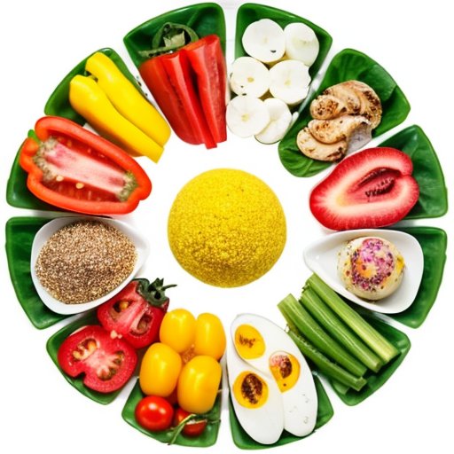 Тарелка с вареными яйцами и яркими овощами на деревянном столе.