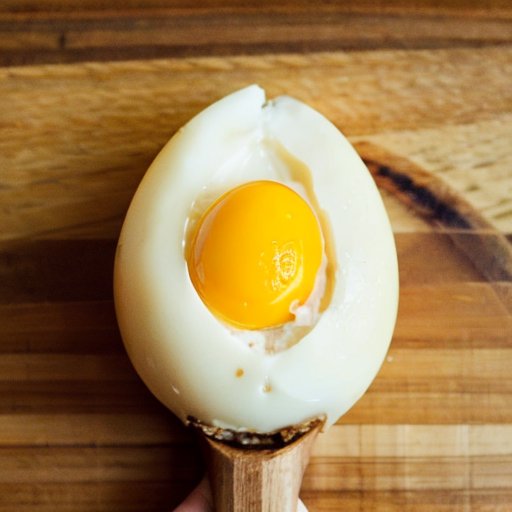 Разделенное яйцо на деревянной доске с белком и желтком, окруженное свежими травами, злаками и овощами, символизирующими сбалансированное питание.