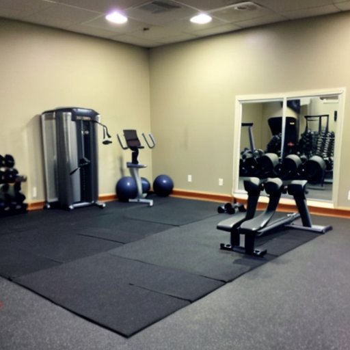 Современный тренажёрный зал для тренировок ягодиц с оборудованием и мотивационными цитатами на стенах.