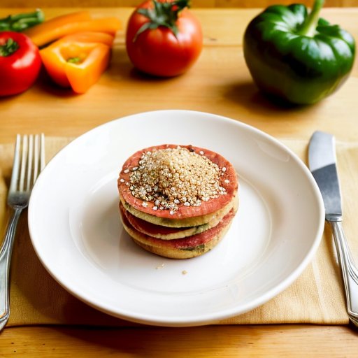 Здоровая тарелка с овощами, нежирным белком, цельнозерновыми и стаканом воды.