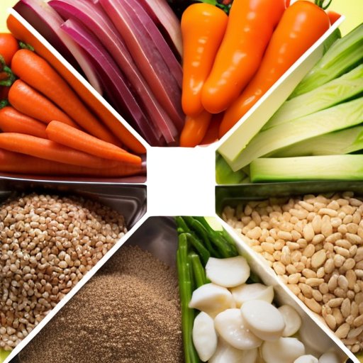 Здоровая еда на тарелке: белки, овощи, цельные зерна и вода в спокойной кухне.