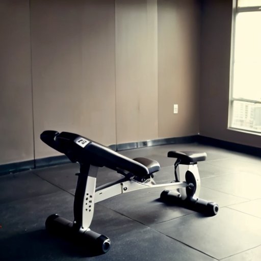 Минималистичный спортзал с качественным оборудованием и мотивационной цитатой.