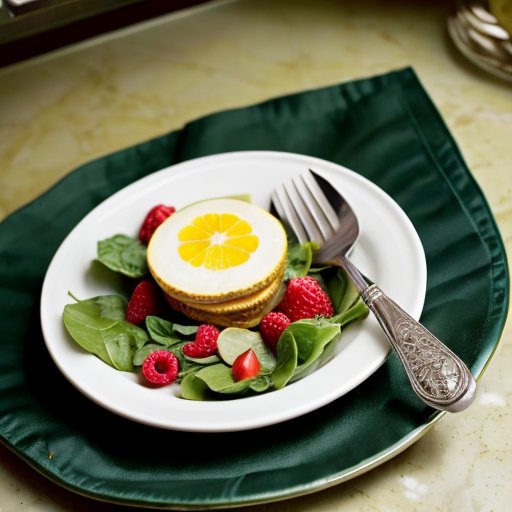 Сбалансированная тарелка с яркими, питательными продуктами и измерительной лентой, символизирующая планирование и прогресс в похудении.