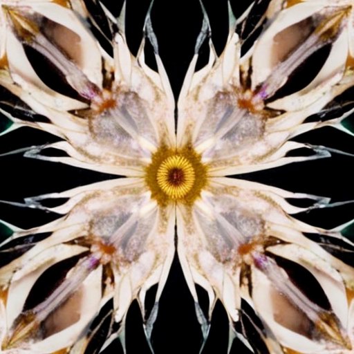 Зеркало с трещинами отражает искажённый цветок, символизируя нарциссизм в отношениях.