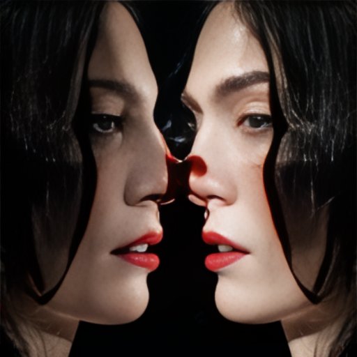 Зеркало с трещинами, искаженное отражение, темная атмосфера, символизирующая нарциссизм и разорванные отношения.