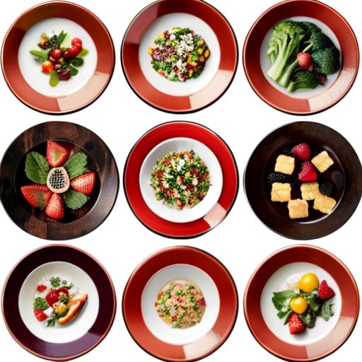 Сбалансированное блюдо с низкокалорийными продуктами и приложением для отслеживания калорий.