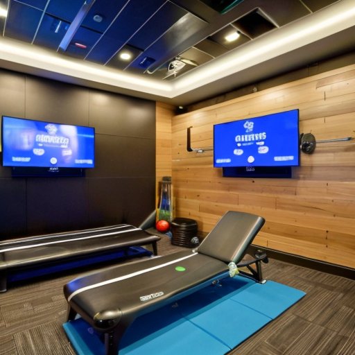 Современный тренировочный комплекс с высокотехнологичным оборудованием, станцией здорового питания и зоной для восстановления.