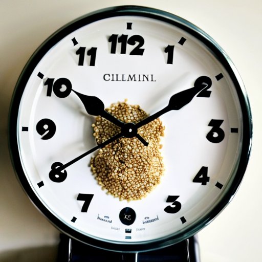 Сбалансированные весы с полезной пищей и символом отказа от мгновенной потери веса на фоне уютной кухни.