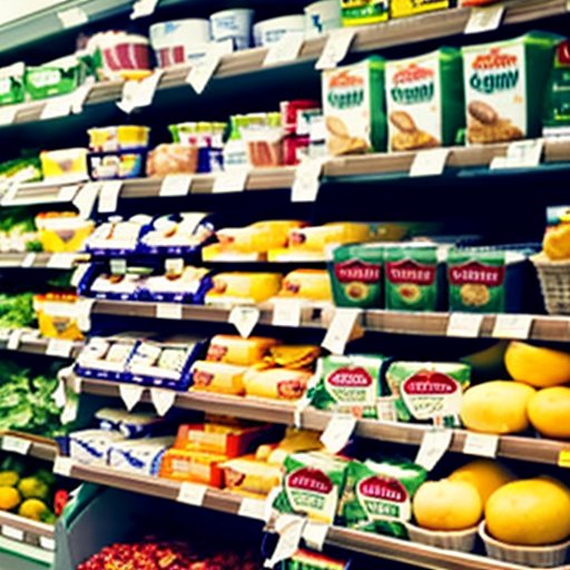 Полка с молочными продуктами и растительными альтернативами в продуктовом магазине.