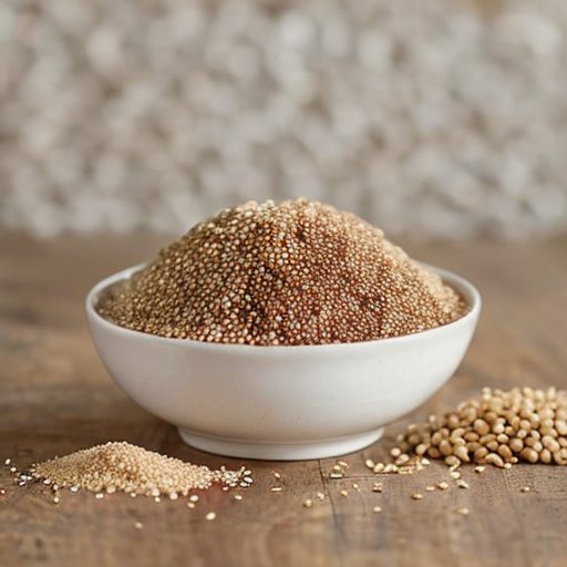 Ассорти низкокалорийных злаков в мисках на белом столе.