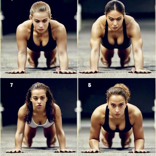 Разнообразие вариаций отжиманий с яркими иллюстрациями и подписями.