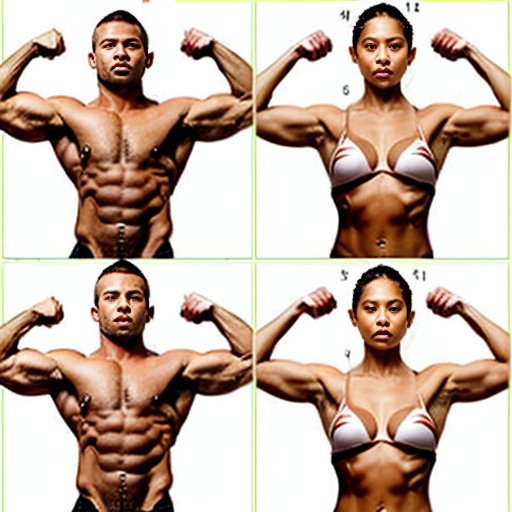 Диаграмма ключевых мышечных групп при выполнении хлопковых отжиманий.