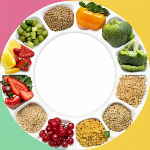 Сбалансированная тарелка с полезной пищей и измерительным инструментом для контроля порций.