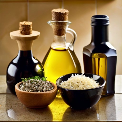 Яркая кухня с бутылками растительных масел и свежими травами.