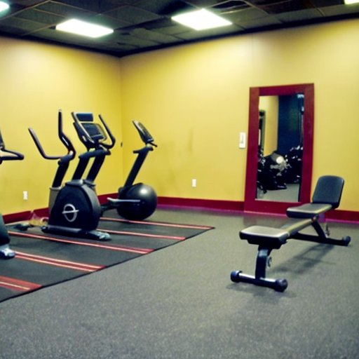 Организованный зал для тренировок с оборудованием для упражнений на пресс.