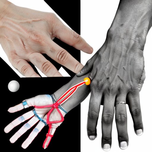 Анатомическая иллюстрация человеческой руки с мышцами и сухожилиями, упражнениями для пальцев.