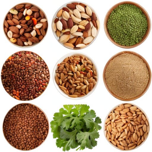 Яркая тарелка с разнообразными растительными продуктами.