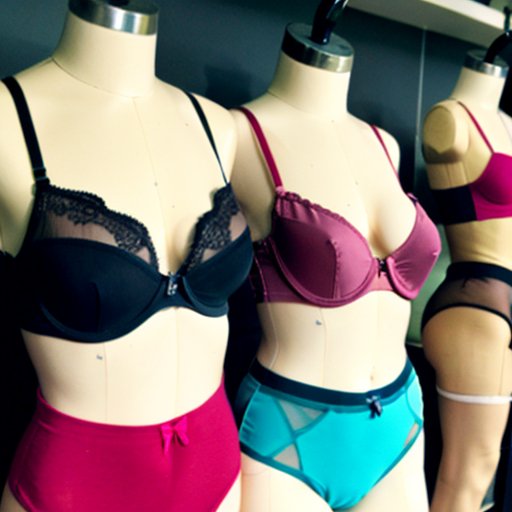 Стильная витрина женского нижнего белья в модном бутике.