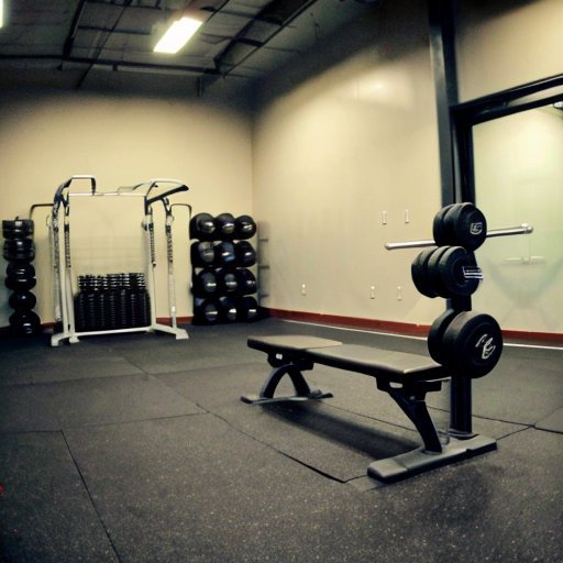 Организованное пространство тренажерного зала с оборудованием для силовых и выносливостных тренировок.