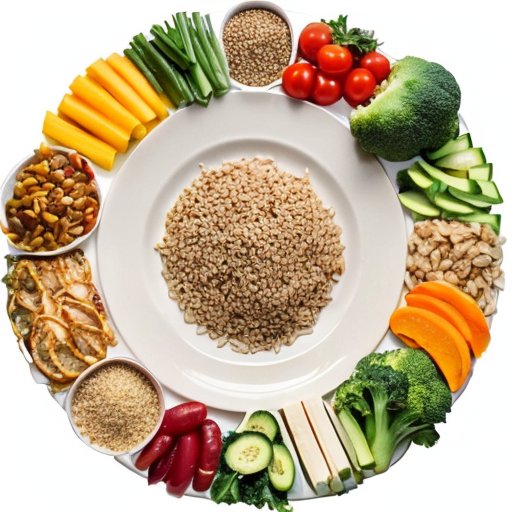 Сбалансированное блюдо с овощами, белками и злаками для похудения.