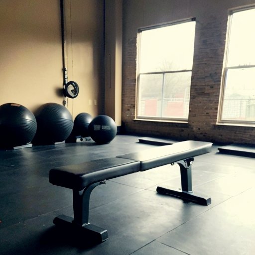 Современно оформленный спортзал для тренировок нижней части спины с необходимым оборудованием.