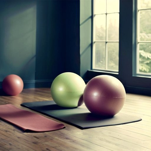 Спокойное фитнес-пространство с йога-матом, естественным светом и растением.