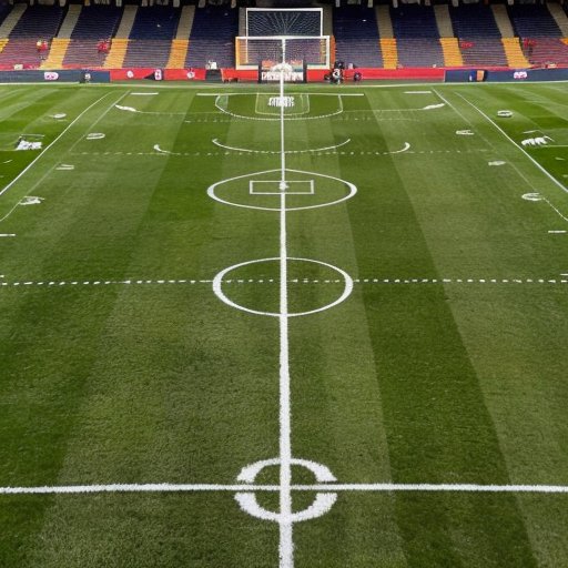 Современное футбольное поле с тактической доской и аналитикой матча.