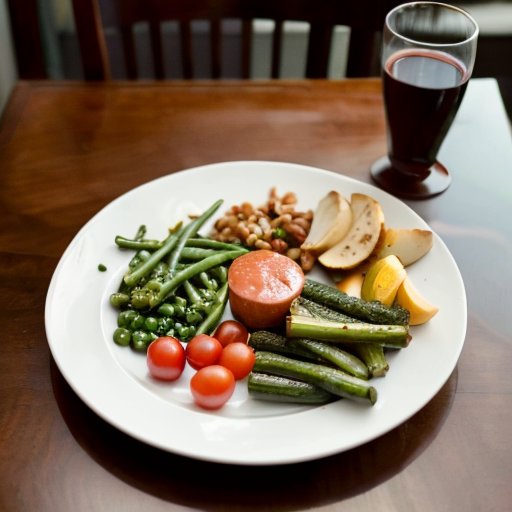 Минималистичный стол с одной тарелкой здоровой еды в спокойной обстановке.